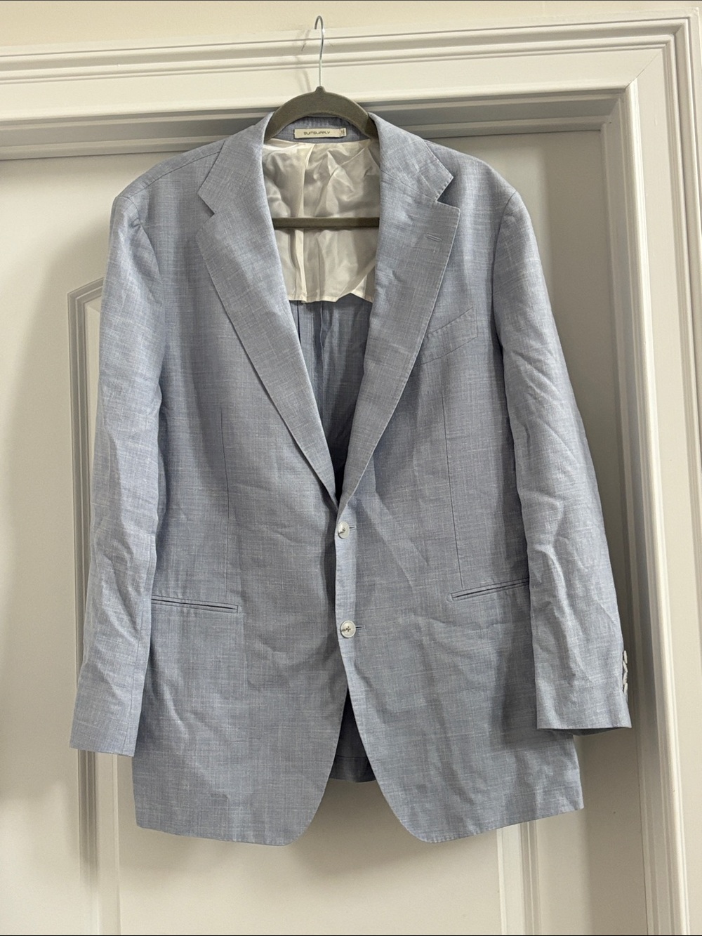 Light Blue Men's 2pcs Suit  - Classic Two-Button Jacket and pants